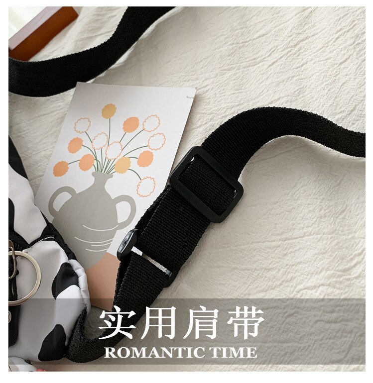 Piterek damski, modny nadruk zwierzęta saszetka biodrowa torba na klatkę piersiowa z regulowanym paskiem czarny biały 2021 w nowym stylu