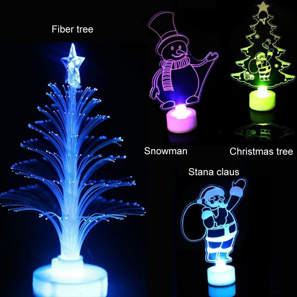 Mini Xmas Boom/Sneeuwpop/Santa Kleur Veranderende Led Lamp Thuis Bar Party Ornament Diy Multi-Kleur Veranderende led Christmas Light Decor
