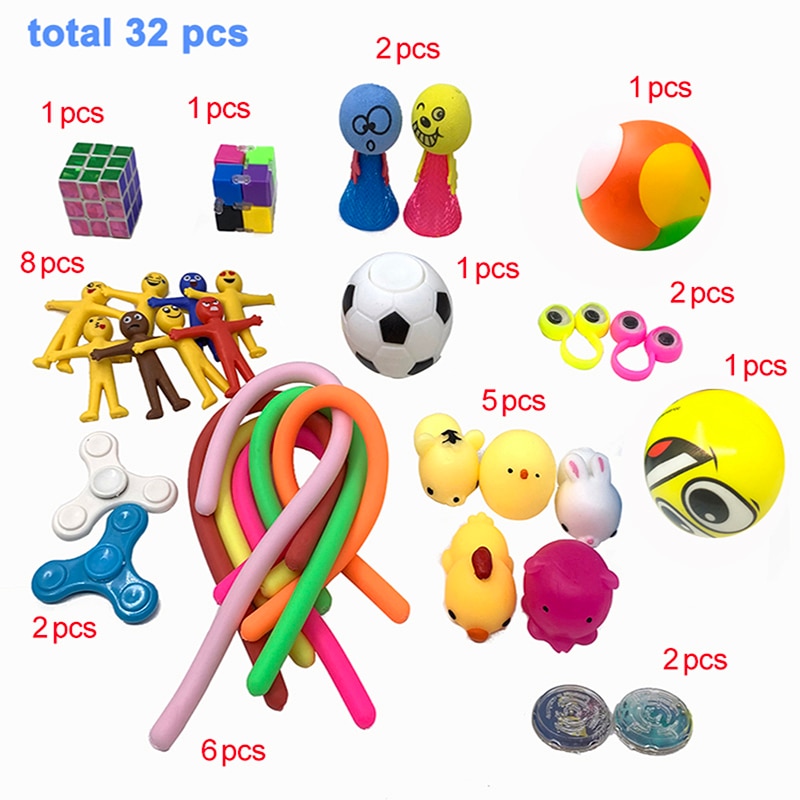 Zintuiglijke Fidget Speelgoed Set-Stress Relief Speelgoed Zintuiglijke Gereedschap voor Volwassenen en Autistische Kinderen Anti-Angst Kalmerende Speelgoed voor Fidget Set