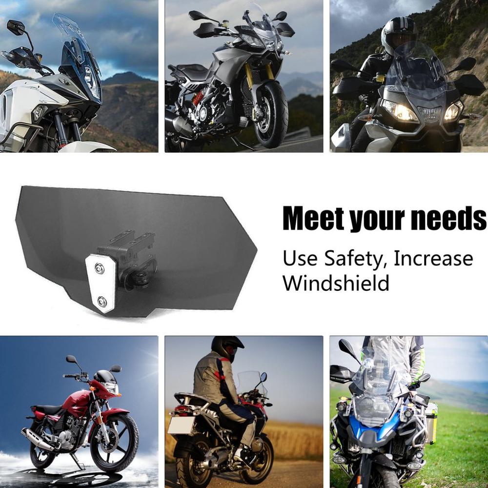 Moto universel modifié rehaussé universel petit pare-brise pare-brise installé petit pare-brise