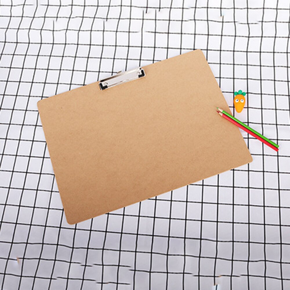 1pc a3 tamanho prático durável de madeira clipe placa de transferência horizontal placa de escrita para o escritório