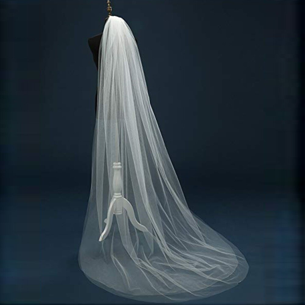 Wedding Accessories 3 Meters 2 Layer Wedding Veil White Ivory Simple Bridal Veil With Comb Wedding Veil