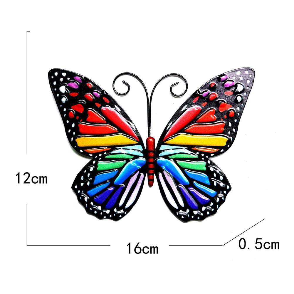 3D Metal Butterfly Decor Inspirational Wall Sculpture Hanging Indoor Outdoor For Home Garden Bedroom House Stereo Butterflies