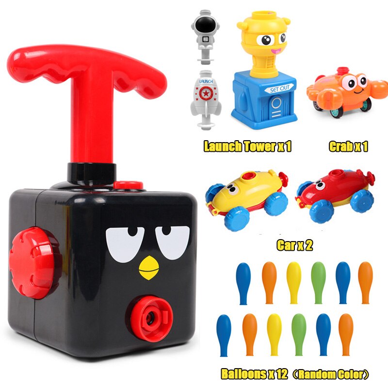 Kinderen Leuke Auto Inertiële Power Ballon Speelgoed Jongen Kikker Eend Model Educatief Wetenschap Experiment Speelgoed Voor Kid: Roze