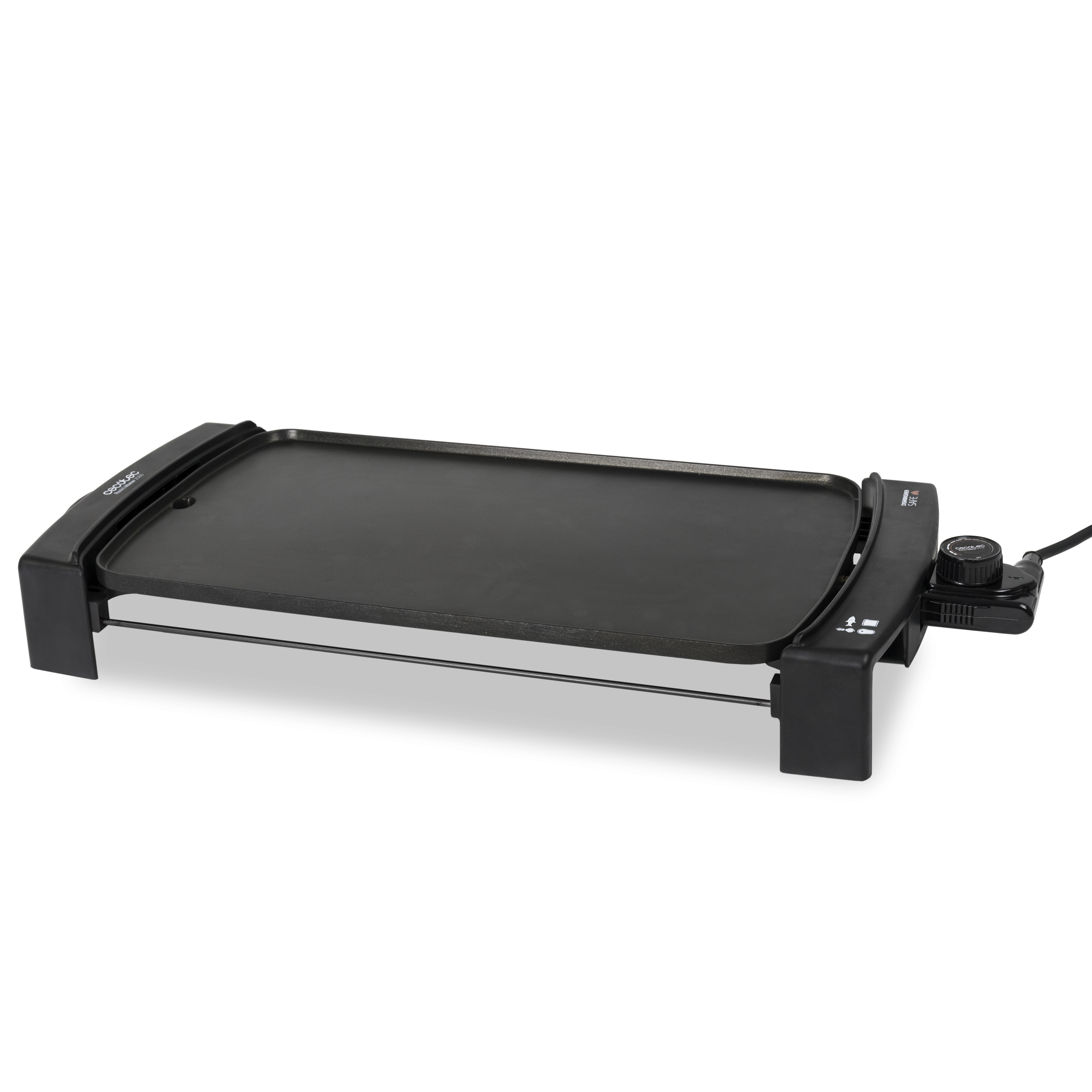 Cecotec Black&amp;Water 2500 Plancha de Asar Eléctrica de Cocina Revestimiento Daikin Asegura la Máxima Antiadherencia Amplia Superficie Cocinado 45 x 25cm Temperatura Ajustable Apta para la Limpieza en Lavavajillas