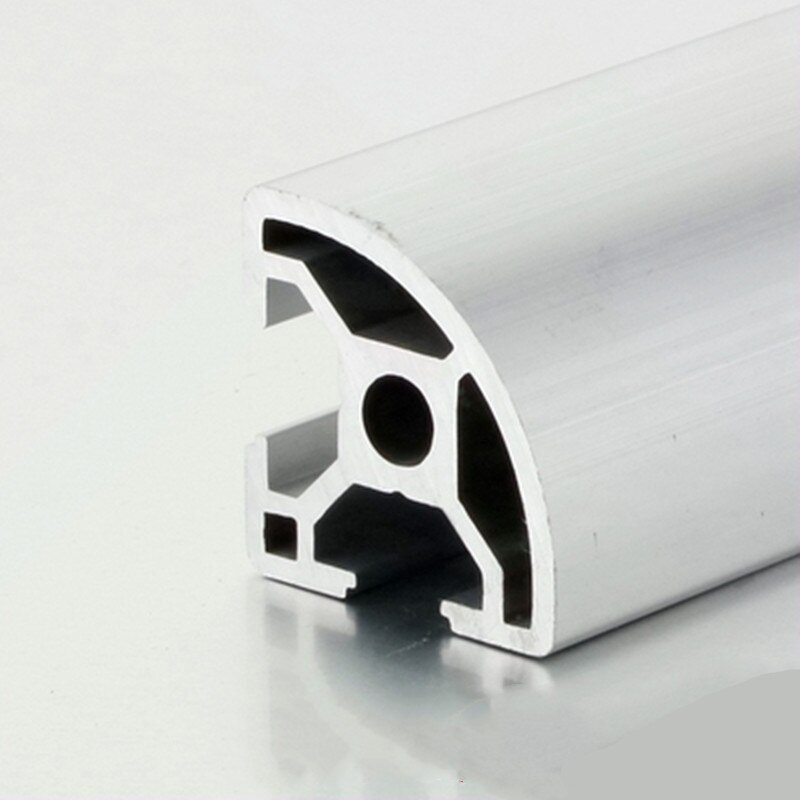 Profilé en alliage d'aluminium semi-circulaire, 100-600mm, 3030, standard ue