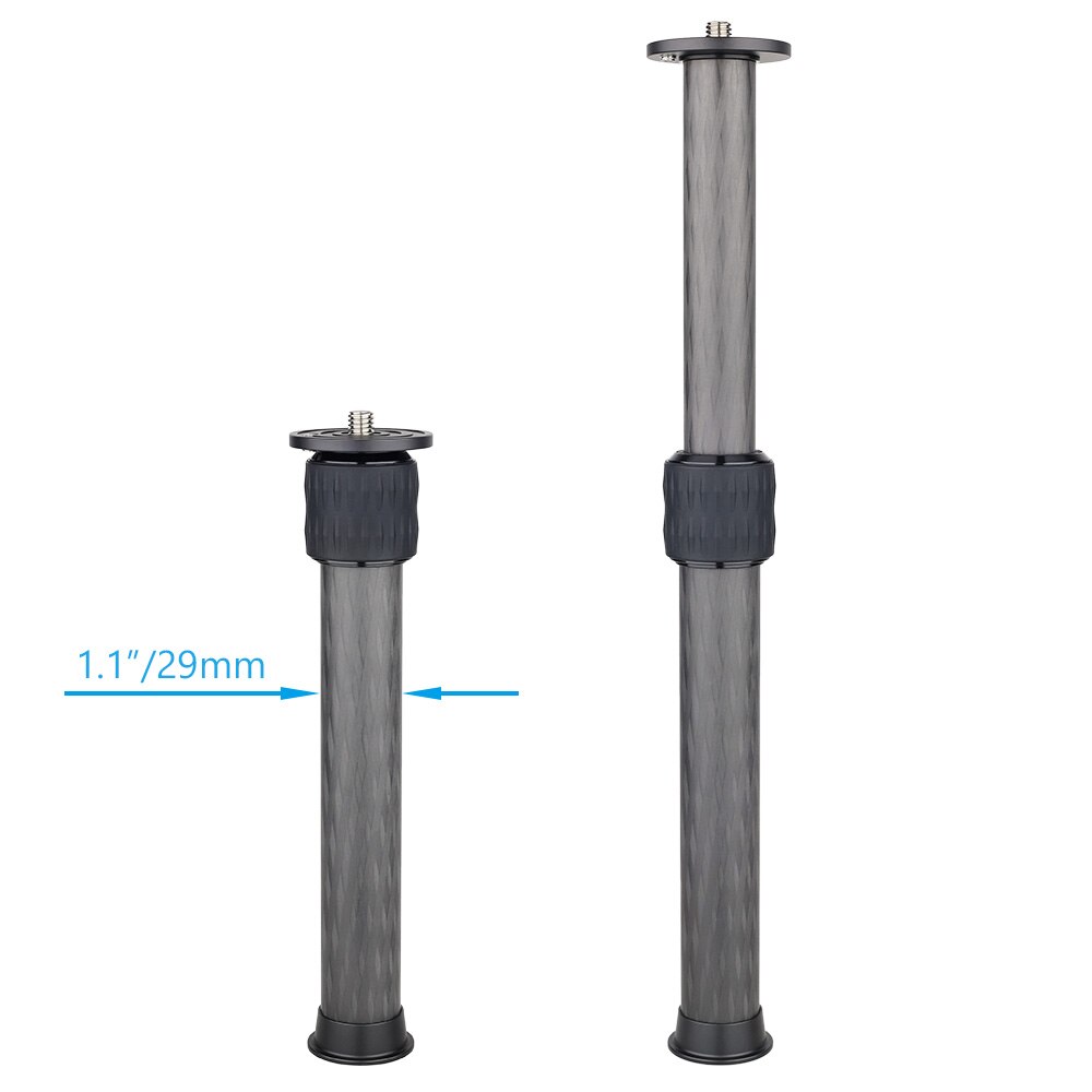 ARTCISE 10 Layers Carbon Fiber Center Column Extender 2-Section Tube Extension for Tripod Monopod 25.5mm/40mm CNC Anodized: 29mm EC2