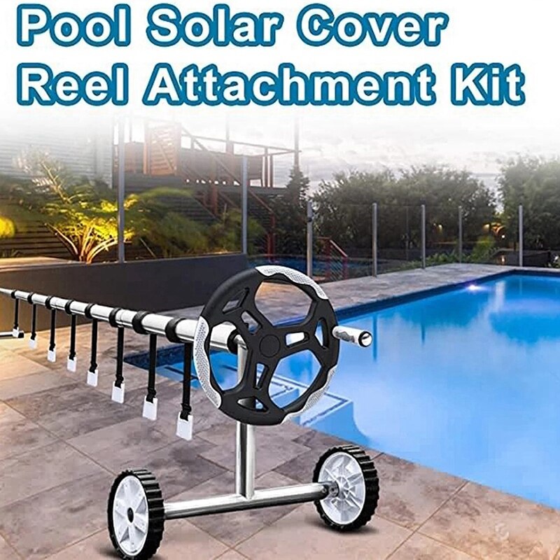 Pool Solar Cover Reel Attachment Straps Set for in Ground Swimming Pool Solar Blanket Cover Reels Straps