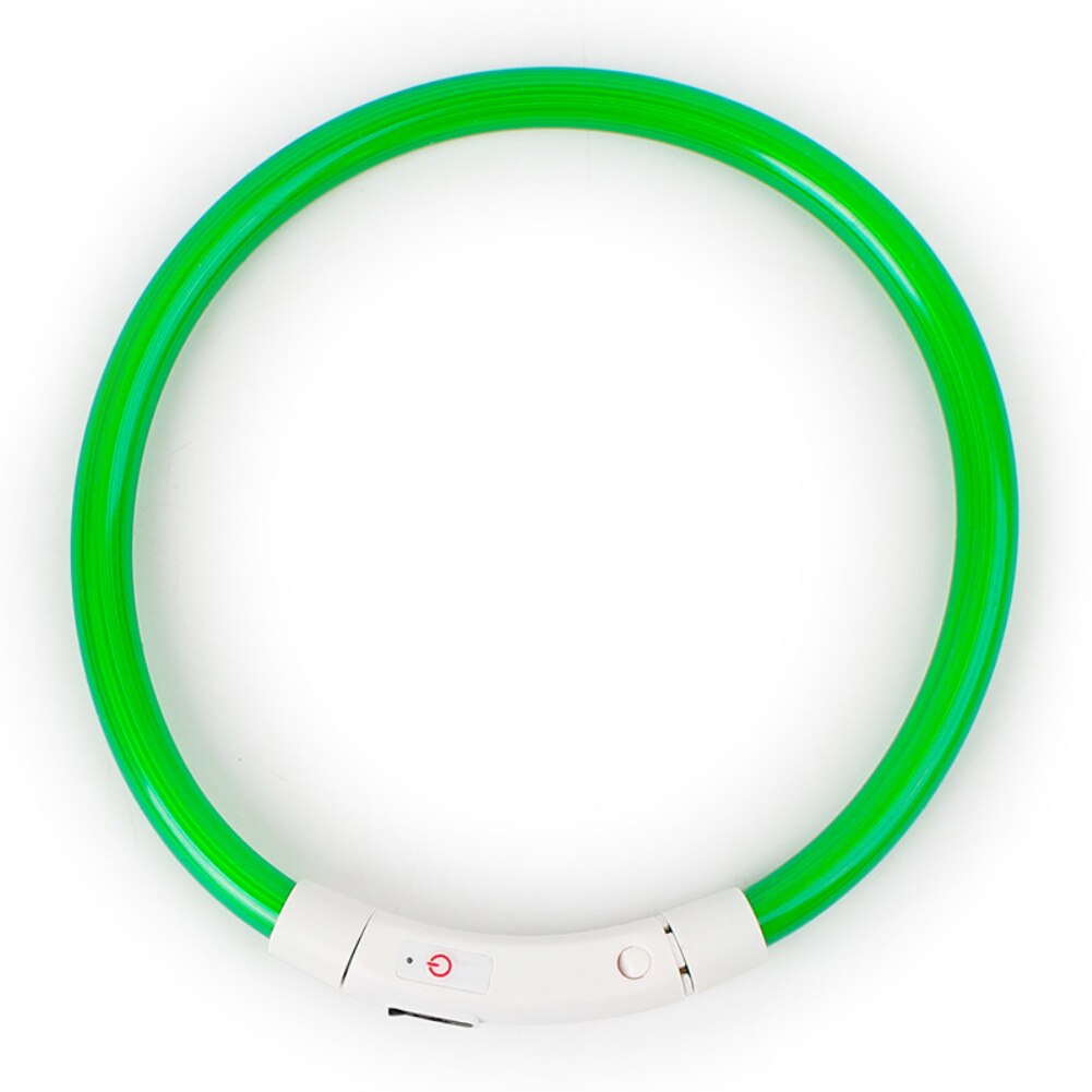 Oplaadbare Led Halsband Night Flashing Lichtgevende Usb Opladen Hond Puppy Neck Kraag Huis & Tuin Honden Benodigdheden: green / S