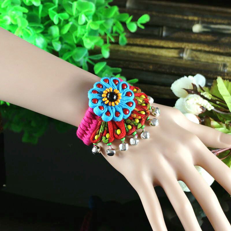 Blomsterarmbånd etnisk stil original håndlavede smykker