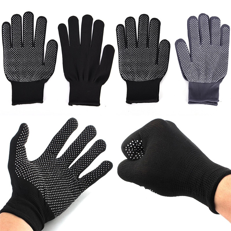 2 Stuks Professionele Flat Iron Black Warmte Handschoen Hittebestendige Handschoen Voor Curling Rechte Voor Krultang Hair Styling Tool