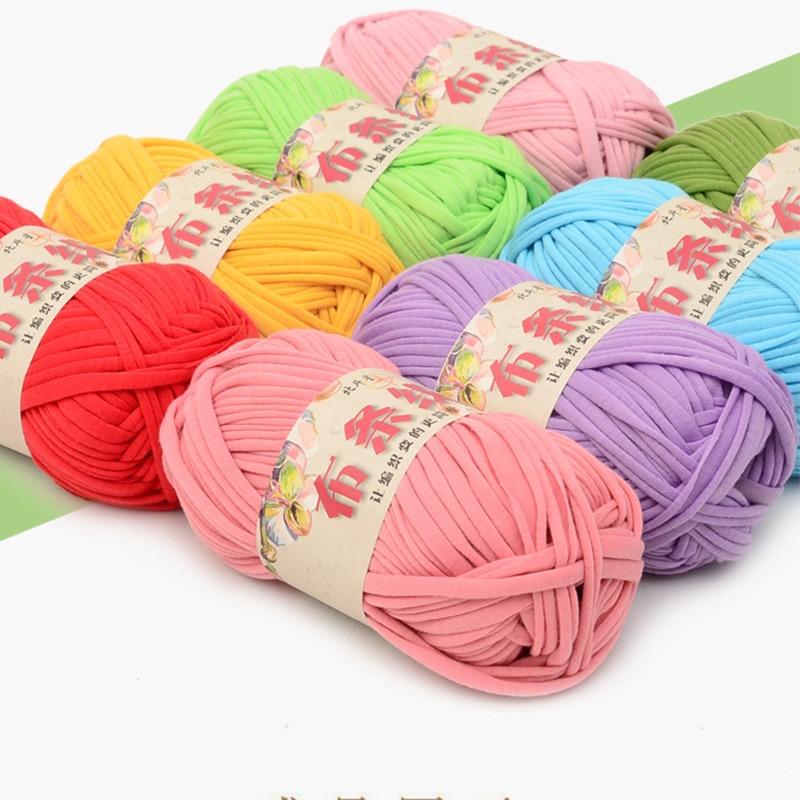 Ovillo de algodón grueso de 100G/bola, hilo grueso de ganchillo, hilo suave de leche para bebé, tejido a mano, colorido para bolsa, cesta de manta de alfombra