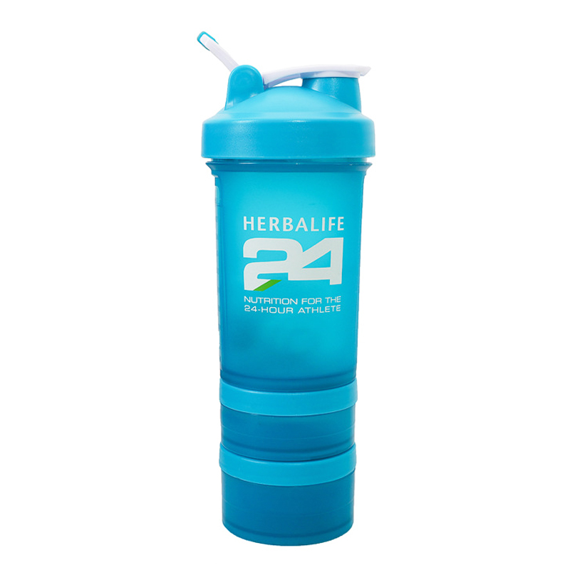 JOUDOO-bouteille de nutrition à l'herbalife 1000ml, pour shaker, pour lait, bouteille en paille, pour sport, gourde spatiale,: 500ml 24 blue