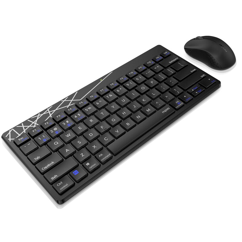 Rapoo Multi-mode Stille Draadloze Toetsenbord Muis Combo Schakelen Tussen Bluetooth En 2.4G Sluit 3 Apparaten Voor Computer/Telefoon/Mac