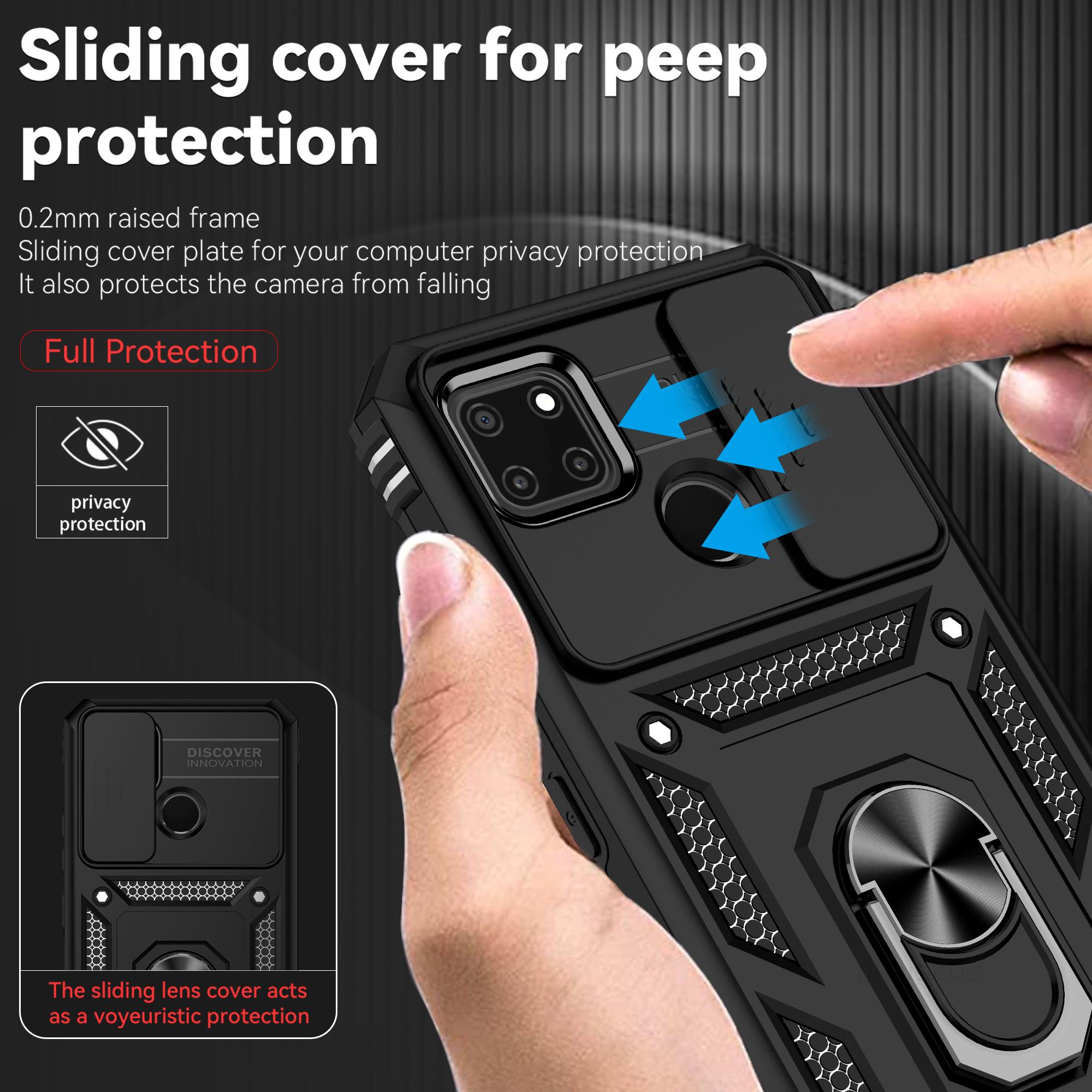 Case For Realme C21Y C25Y C11 Rugged Shockproof Cover with Slide Camera Cover