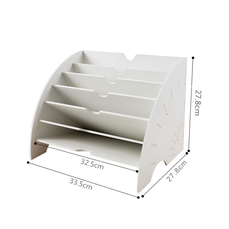 A4 Magazine Holder Organizers File Storage Box Desk Accessories File Holder Multi-function White Magazine Organizer