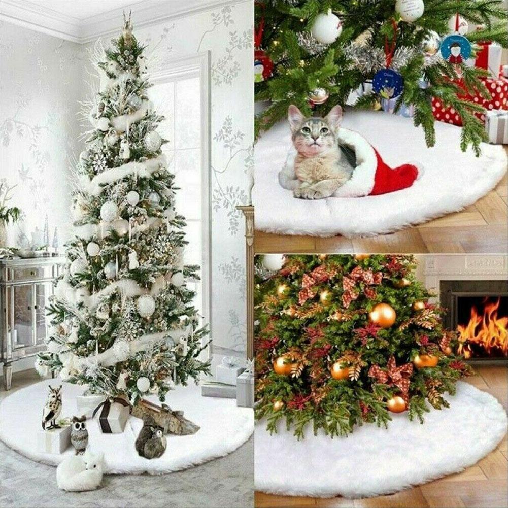 Weihnachten Baum Felsen Plüsch Faux Pelz Weihnachten Baum Teppich Frohe Weihnachten Baum Dekorationen Ornament Neue Jahr Navidad Wohnkultur