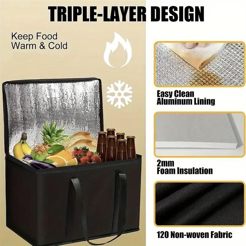 Duże zewnętrzne pudełko termoizolacyjne Torba piknikowa Przenośna izolowana termicznie torba termoizolacyjna Camping Drink Bento Torby BBQ Zip Pack Materiały piknikowe