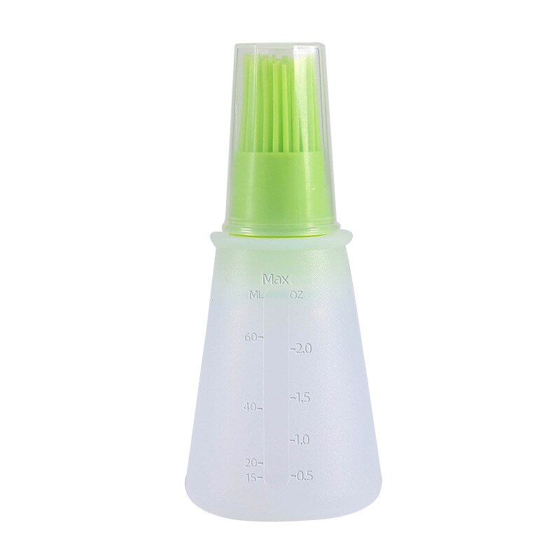1 Stuks Draagbare Siliconen Olie Fles Met Borstel Grill Olie Borstels Vloeibare Olie Gebak Keuken Bakken Bbq Gereedschap Keuken Gereedschap voor Bbq: Green