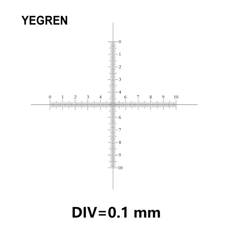 DIV 0.1 mm Eyepiece Micrometer for Microscope Ocular Calibration Graticule Cross Ruler 10x10 Scale CAT907 C7 Measuring Scales