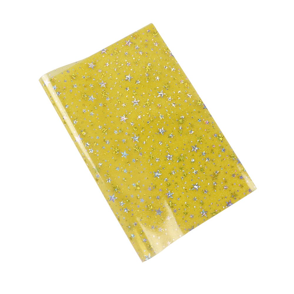 Jojo Bows 22*30Cm Transparante Pvc Synthetisch Leer Stof Gedrukt Dot Blingbling Ster Blad Voor Diy Hoofddeksels Haar bows Materiaal: 05