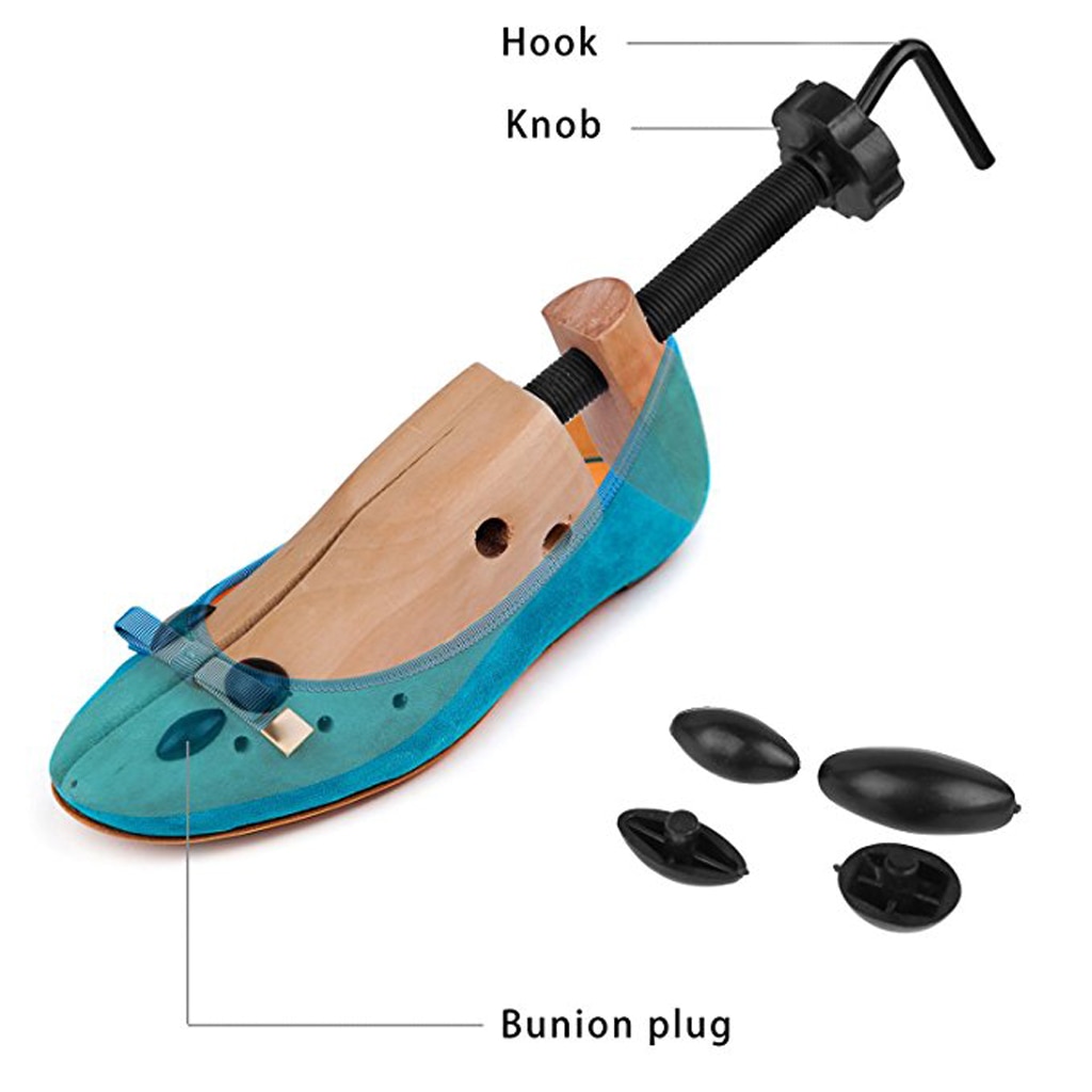 Unisex Cedar Wooden Boots Shoe Tree Women Mens Shoes Stretcher Expander Shaper Keeper Adjustable 2 Ways EU 35-46