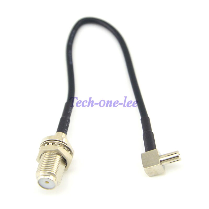 Ts9 macho para f porca fêmea antepara conector pigtail cabo de extensão para zte huawei modem rg174 15 cm