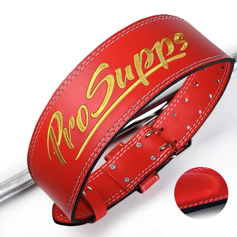 Cintura in pelle per sollevamento pesi Cintura per allenamento fitness Cintura per tutore in vita Protezione lombare tozzo Stacco bodybuilding Palestra Supporto per la schiena