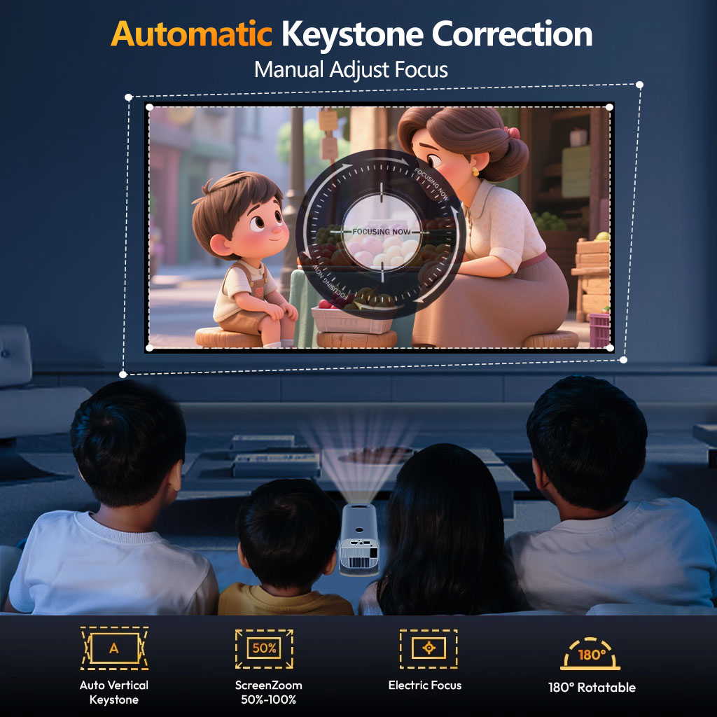 350 ANSI 4k Projector Android 11 HD 1080P Support Protable Projector LED Mini Projectors Auto Focus WiFi6 BT5.2