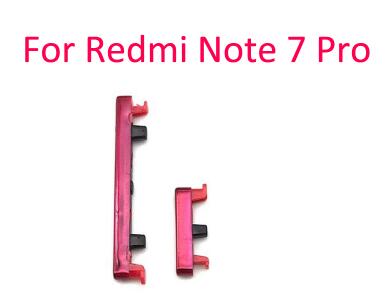 Nowy przycisk włączania i wyłączania głośności przycisk boczny części zamienne do Xiaomi Redmi Note 7 9 10 Pro 9S boczny przycisk zasilania + przycisk głośności: Note 7 Pro Red