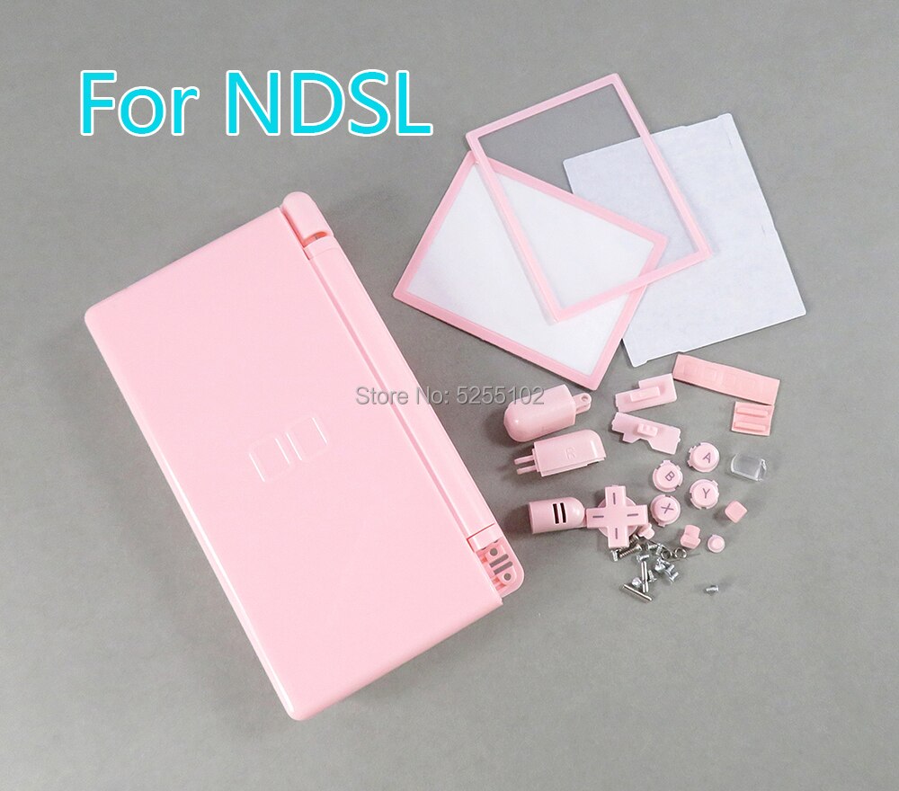 1set Full Housing Cover Case For NDSL Housing Case with Full Buttons for Nintendo DS Lite Transparent clear Shell Cover Case