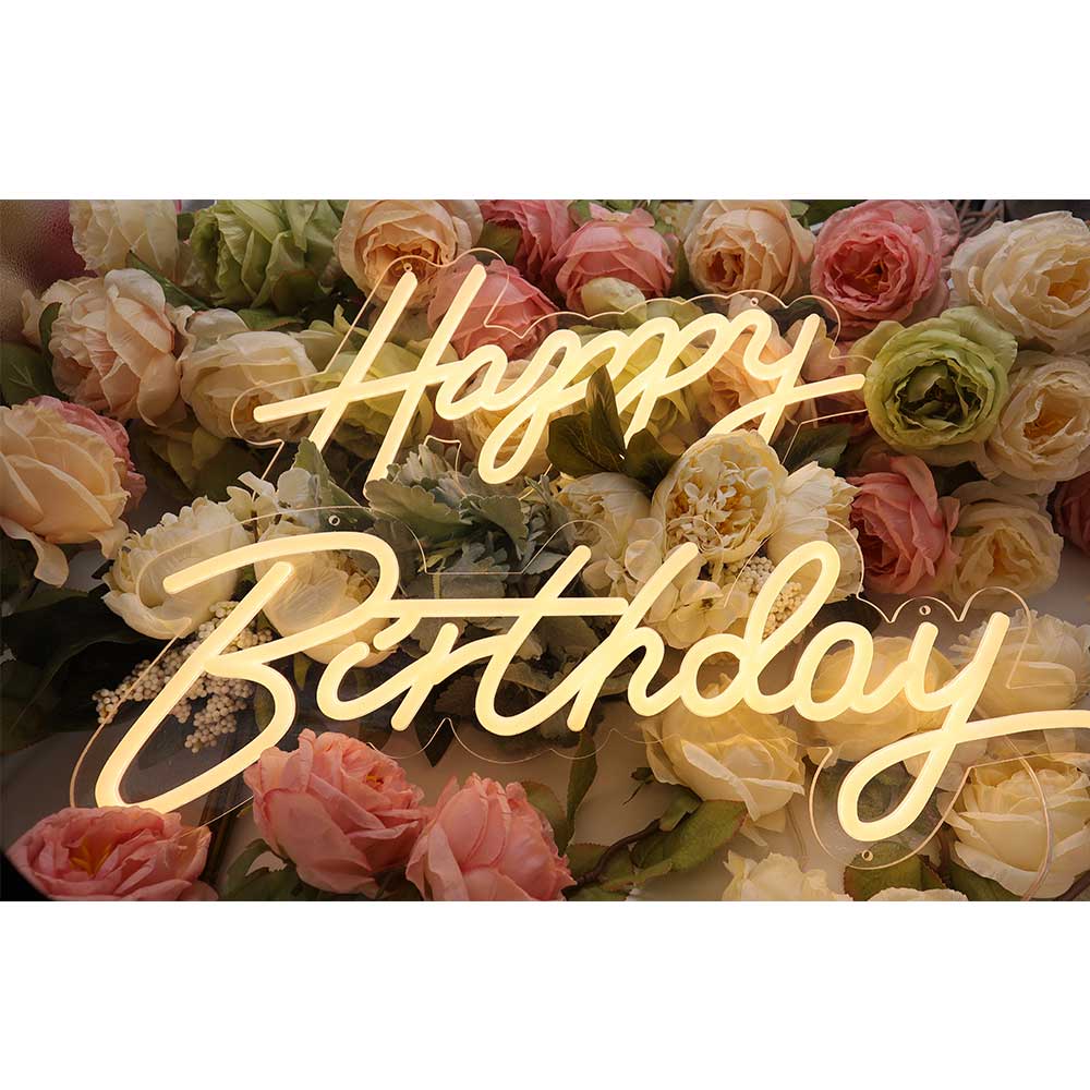Letreros de neón Led de feliz cumpleaños, mejor novia, bebé, Mr Mrs, luces para , Bar, Club, decoración de pared de la habitación del hogar, letrero de neón LED colgante,