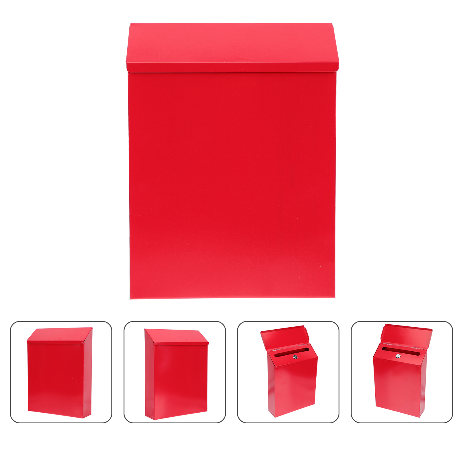 Boîte à courrier murale créative, boîte de rangement des lettres, boîte à courrier délicate: Red