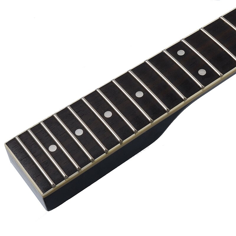 22 traste Arce guitarra mástil palisandro cuello con punto blanco vinculante guitarra cuello para guitarra eléctrica Lp reemplazo negro