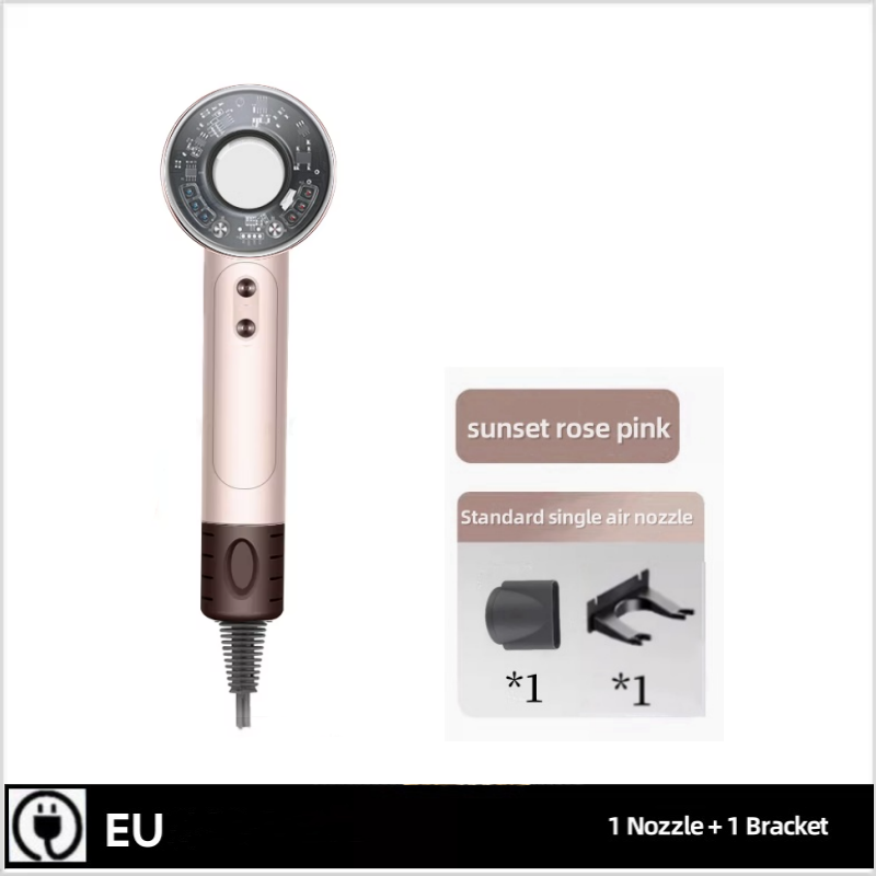 Negative ion hair-damaging leafless quick-drying hair dryer silent home hair salon hair dryer hair style machine: GRAY