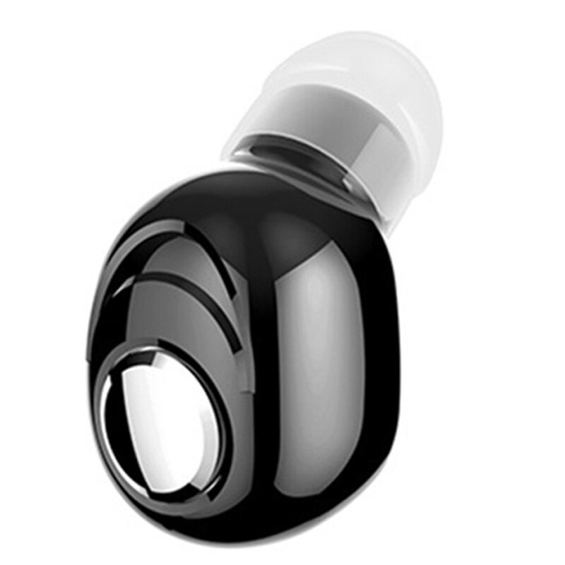 Draadloze Bluetooth 5.0 Enkele Headset Oortelefoon Oordopjes CVC8.0 Digitale Ruisonderdrukking Waterdicht Anti-Zweet Verborgen Ear Plug: Zwart