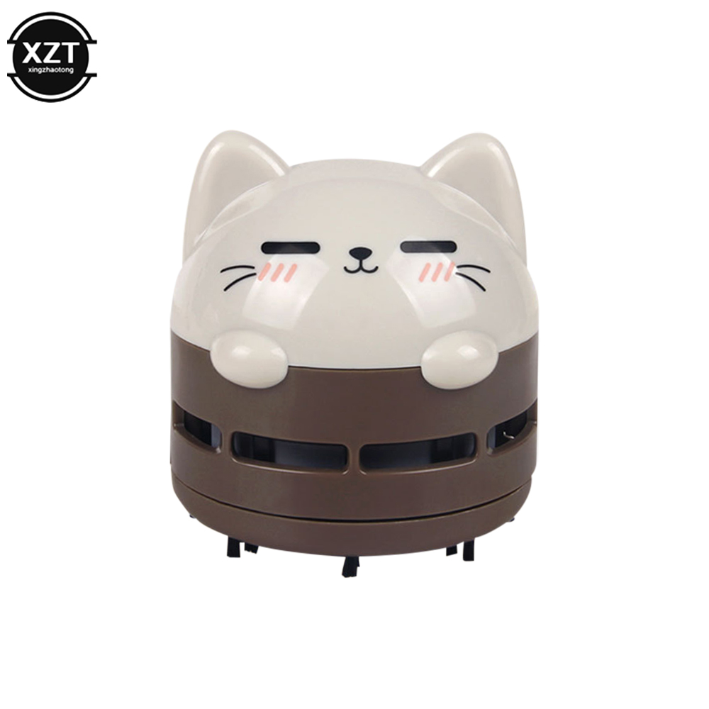 Mini aspirateur sans fil Rechargeable à motif d'animal de dessin animé, pour clavier de voiture, aspirateur de bureau Usb portatif: GRIS