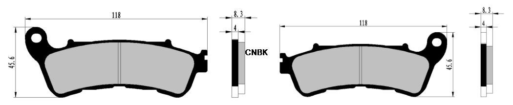 Brake Pads Set for HONDA XL700 XL 700 Transalp 3 Piston Front Caliper ABS Rear
