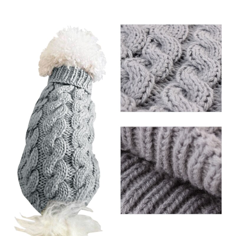 1Pc hiver chien pull petit chien vêtements chiot pull pour chien à tricoter tissu au Crochet noël chien pull décorations