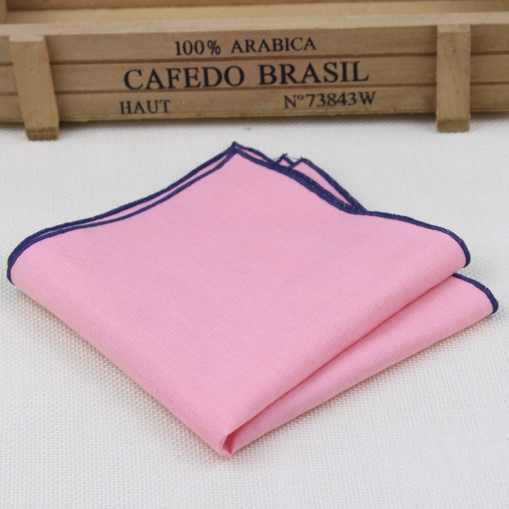 Handkerchief Scarves Vintage Like Linen Hankies Men's Pocket Square Handkerchiefs Solid Color23*23cm