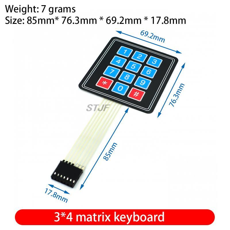12 Key Membrane Switch Keypad 4x3 Matrix Array Matrix keyboard
