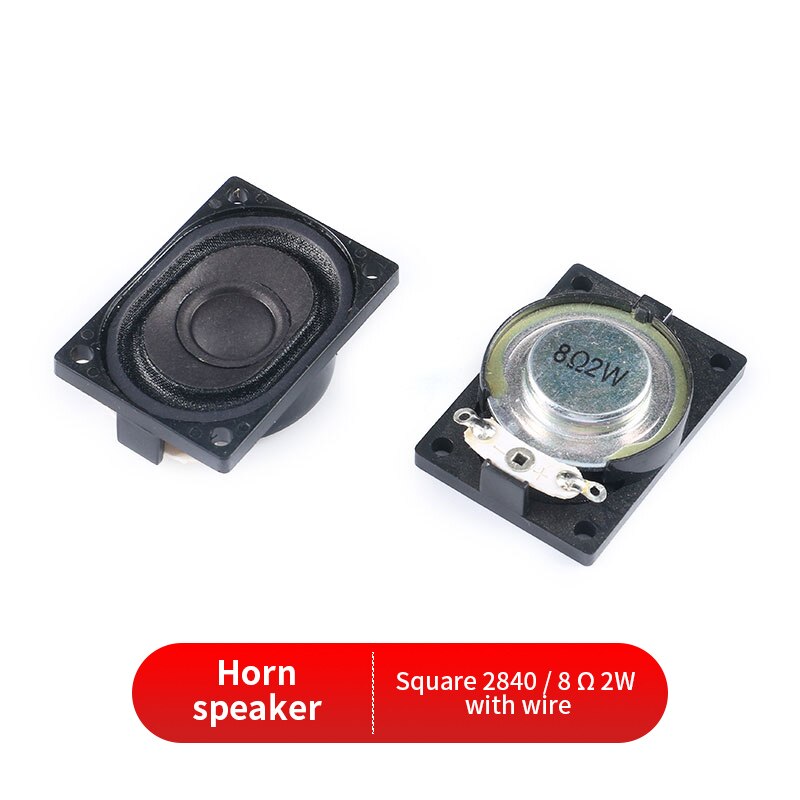 1PCS 2W 8R Loudspeaker 8 Ohm 2 Watt small speaker tweeter Horn square 2040 3070 Diameter 40mm 50mm Mini speaker For Arduino: 2W-8R-2840