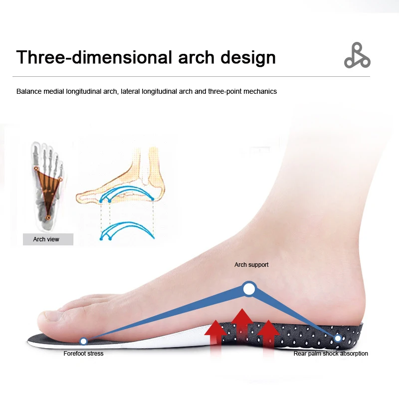 Plantillas ortopédicas para hombre y mujer, plantilla de Gel con cojín de espuma viscoelástica, almohadillas de soporte para arco de silicona, almohadilla para calzado deportivo, inserto suave para correr