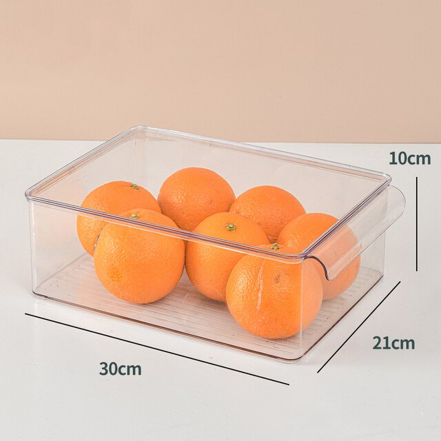 Containers to Organize the Refrigerator Storage Unit for Kitchen Transparent Plastic Drawer Flip Cover Boxes Kitchen Accessories: style 5 Big High