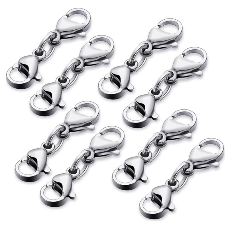 5 Stks/partij Roestvrij Staal Dubbele Knoop Kreeft Gesp Haken Sluiting Accessoire Connector Voor Diy Armbanden Sieraden Maken: 12mm / YELLOW