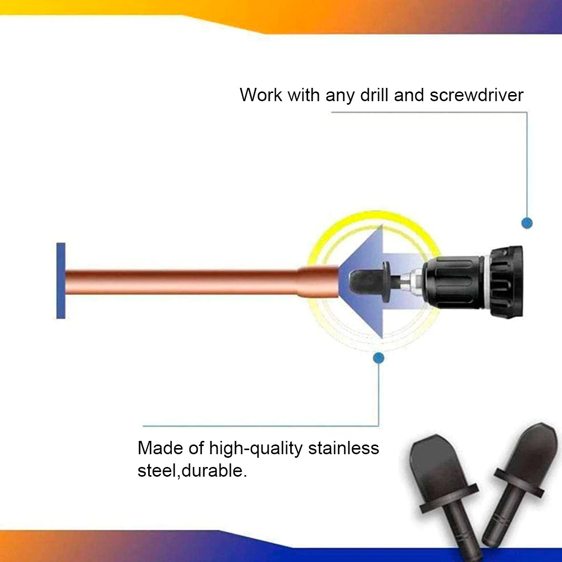 Flaring Tool Drill Bit Set Tube Expander Multifunction Air Conditioner Refrigerator Copper Pipe Swaging Tool Drill Bit Set