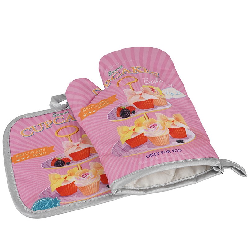Mitaines de four Anti-chaleur, ensemble de 2 pièces, tapis de cuisson à la pour micro-ondes, cuisine nordique, isolation, pince à main, outils de cuisine