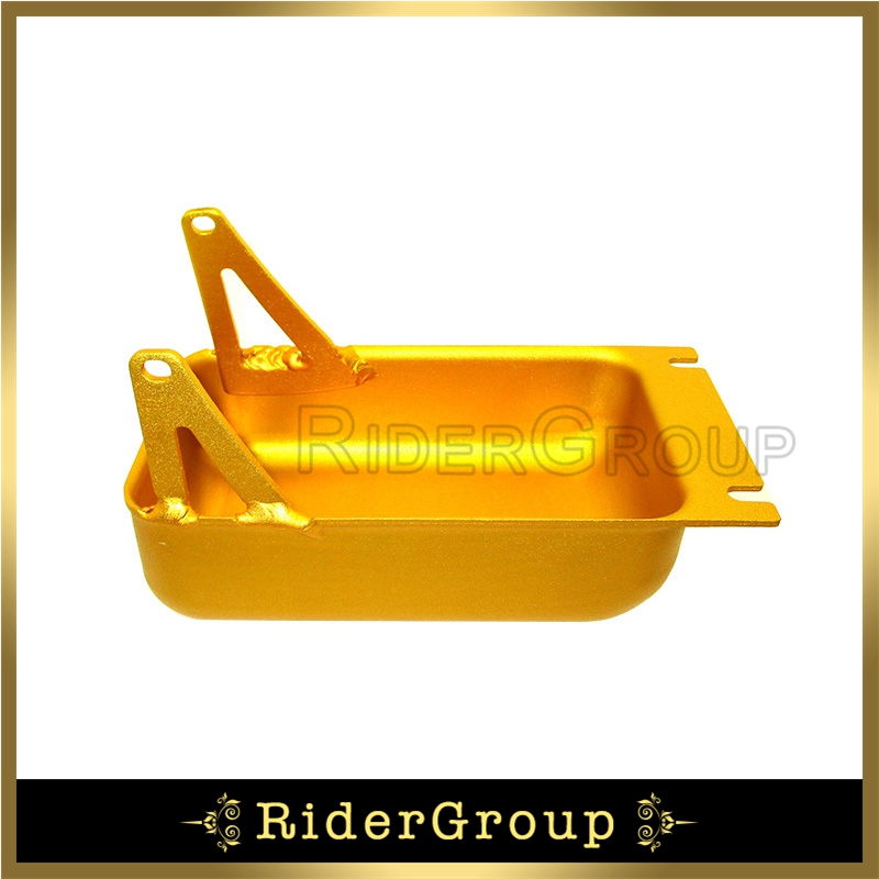 Aluminum Sump Guard Oil Catch Tank Tray For Pit Dirt Bike Supermoto: Gold