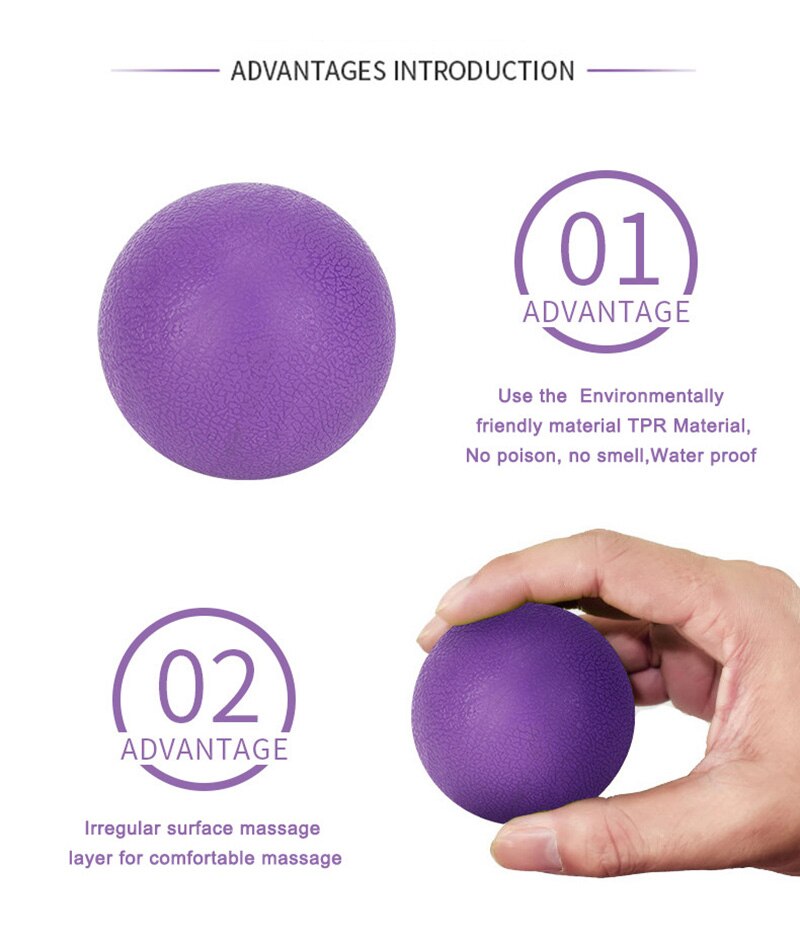 Myopascial bola massagem fitness exercício tpe aliviar a dor terapia yoga ginásio esporte músculo fisioterapia massageador anti stress bola