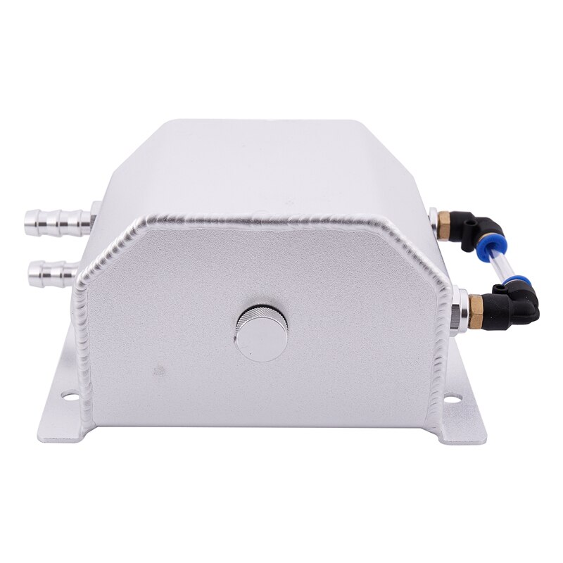 Universal 1L Aluminum Auto Radiator Coolant Expansion Alloy Tank With Drain Plug 1000Ml